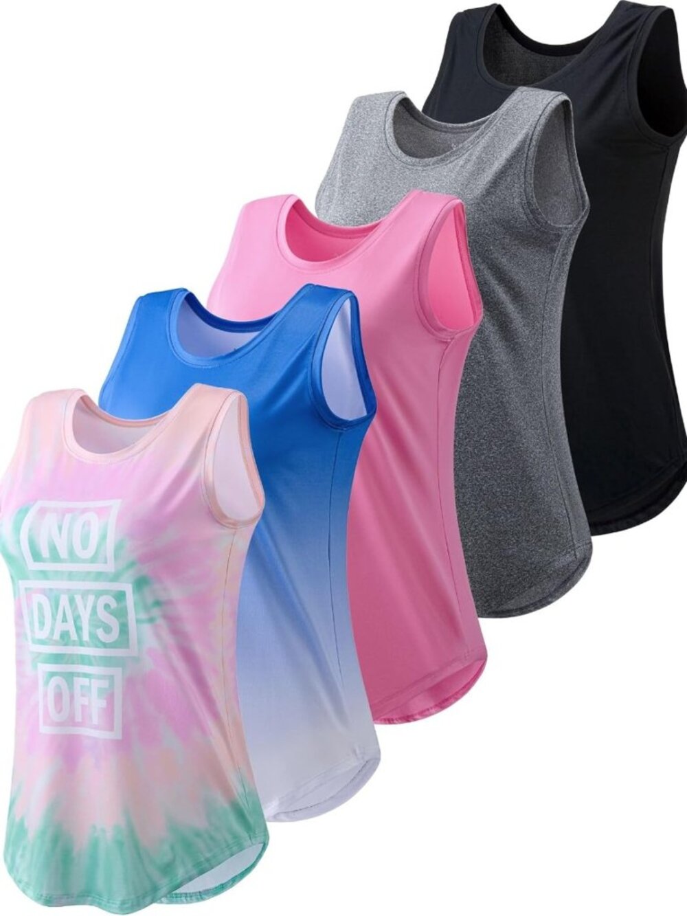 5 Pack Women's Wide Strap Workout Tanks - Comfortable & Stylish Activewear